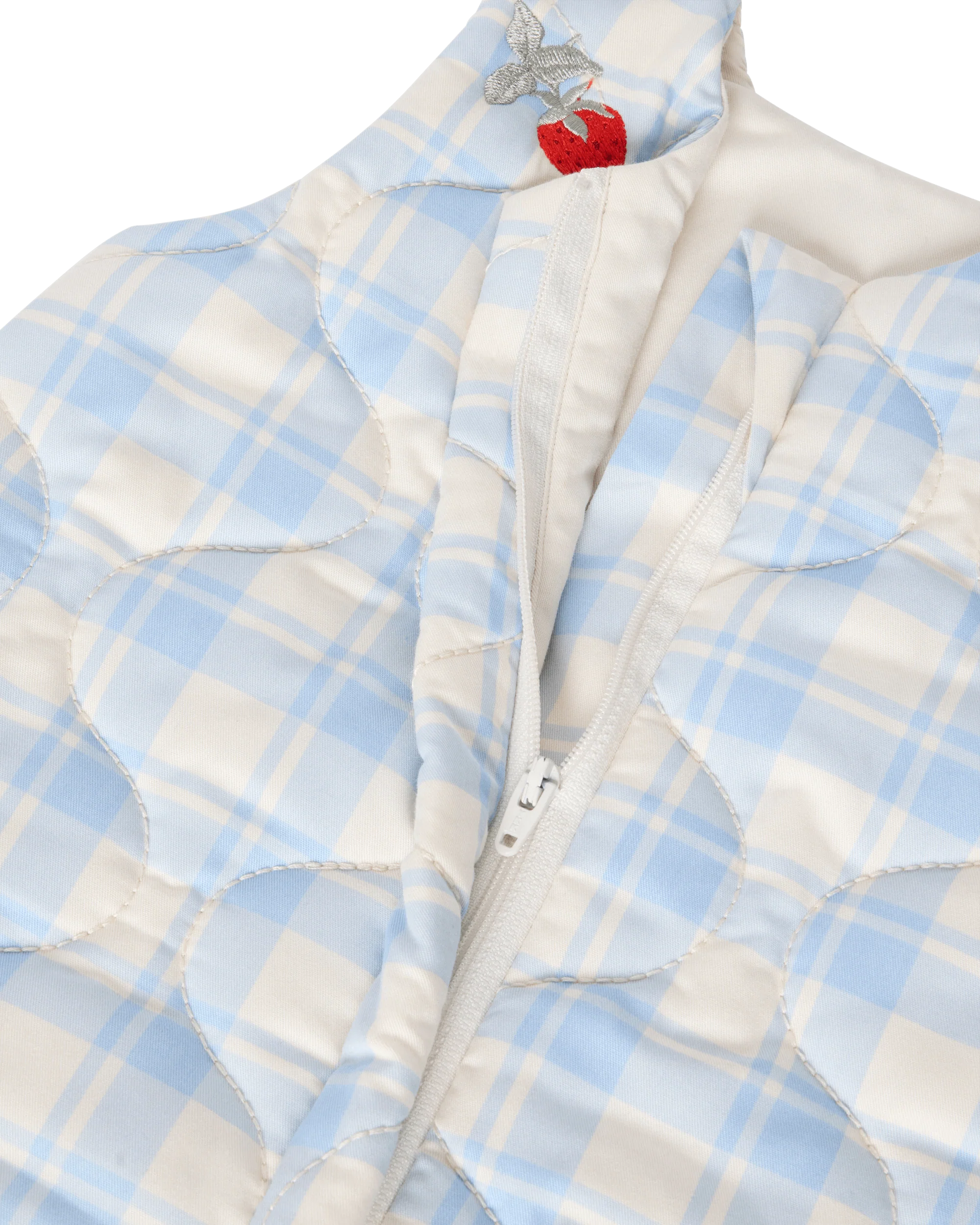GEWATTEERDE SLAAPZAK - PLAID SKY BLUE