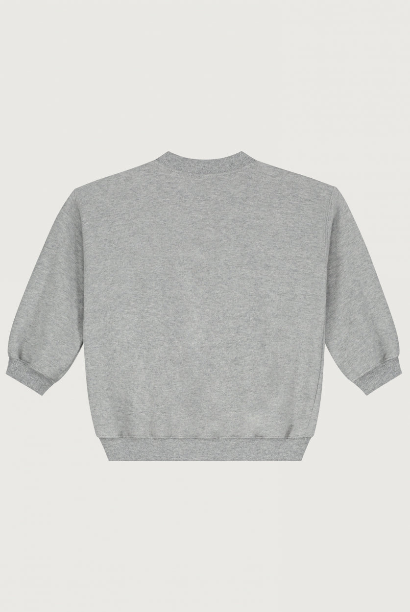 BABY DROPPED SHOULDER SWEATER - GREY MELANGE
