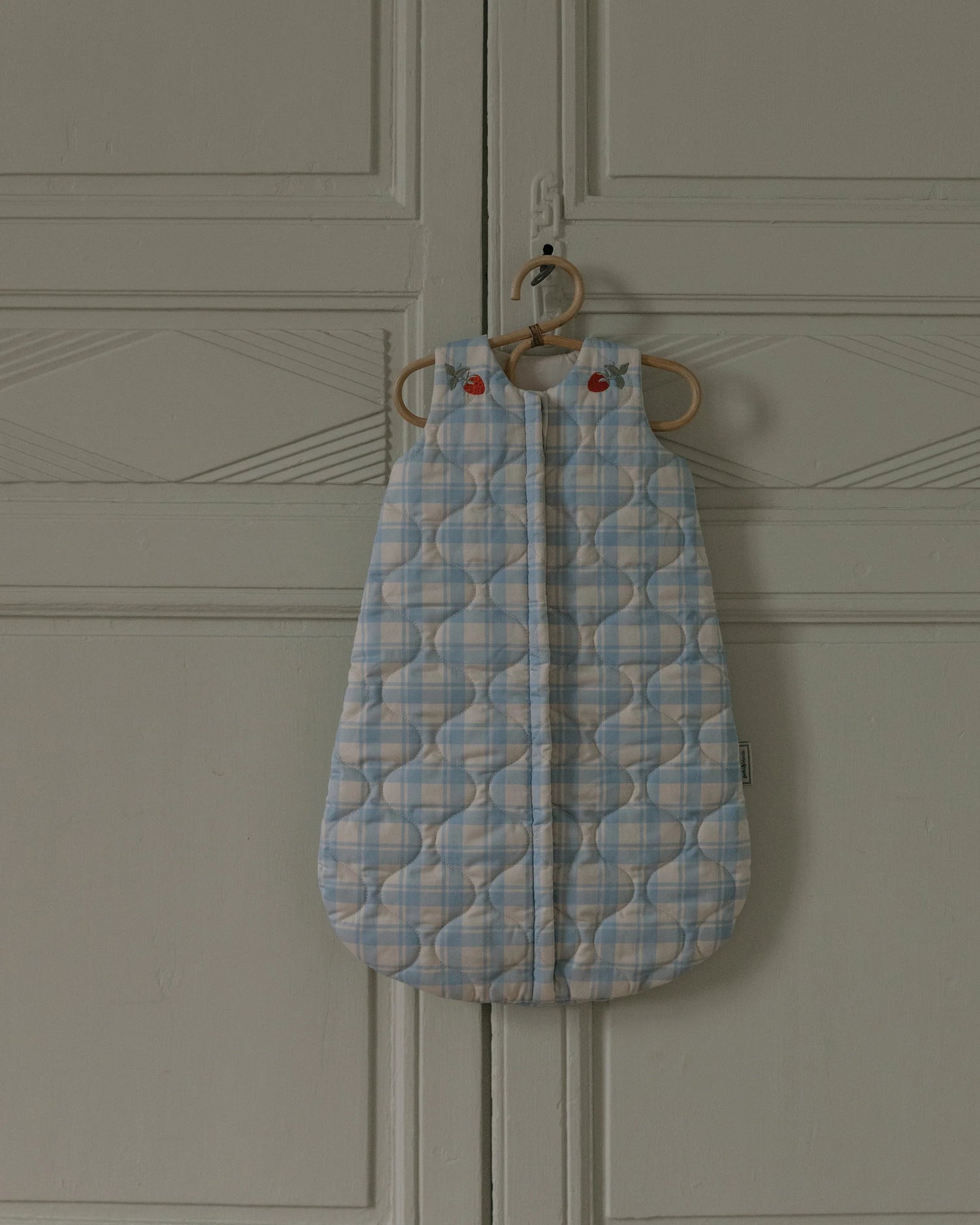 GEWATTEERDE SLAAPZAK - PLAID SKY BLUE