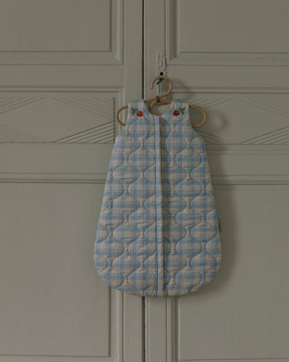 GEWATTEERDE SLAAPZAK - PLAID SKY BLUE