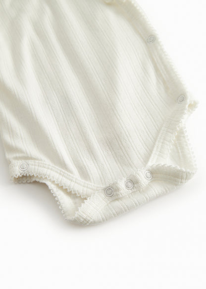 BELITA ROMPER MODAL POINTELLE - GENTLE WHITE