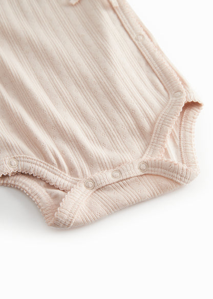 BELITA ROMPER MODAL POINTELLE - MISTY PINK