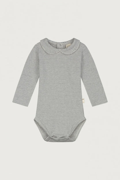 ROMPER MET KRAAG - GREY MELANGE/CREAM