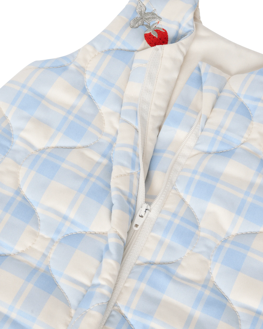 GEWATTEERDE SLAAPZAK - PLAID SKY BLUE