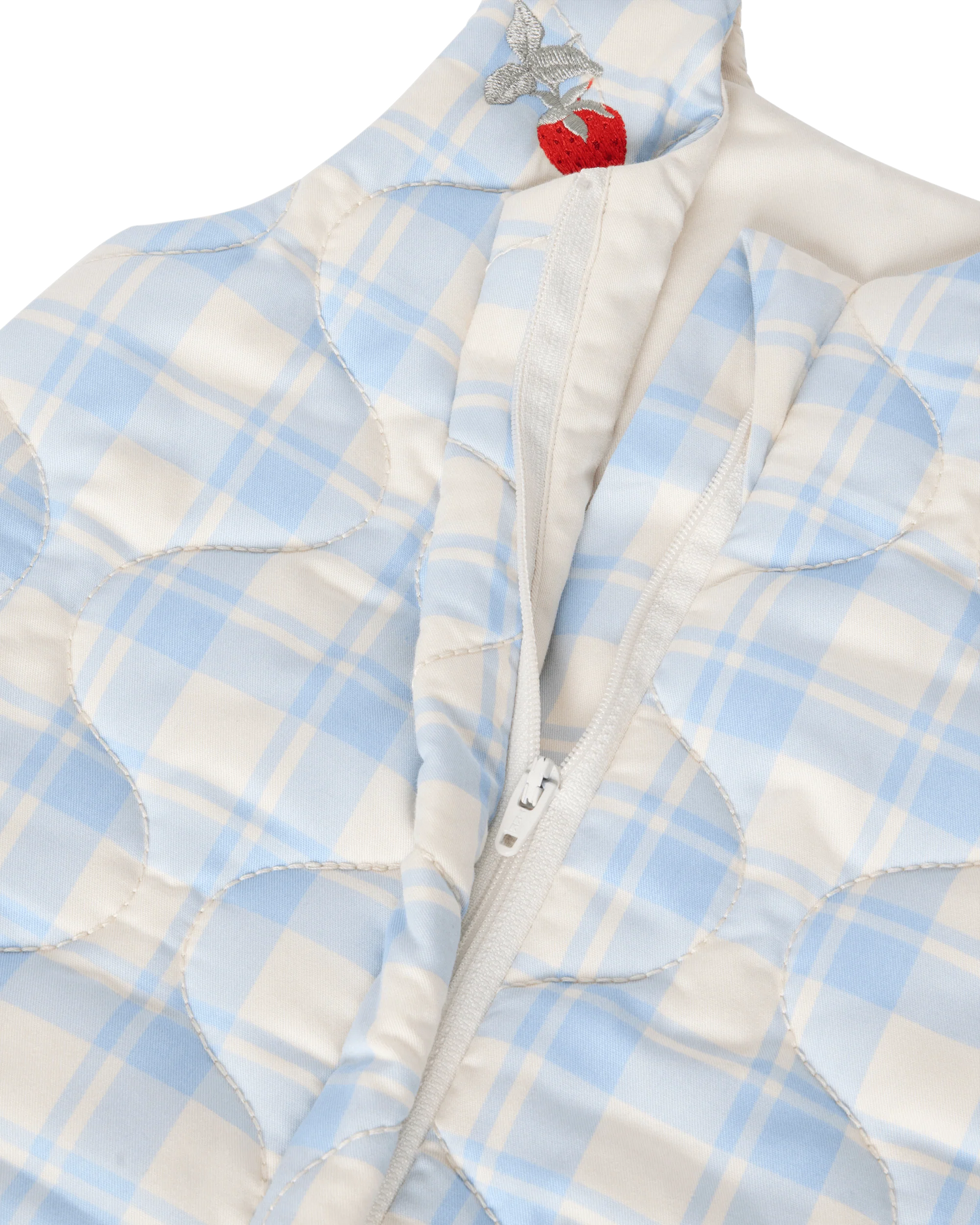 GEWATTEERDE SLAAPZAK - PLAID SKY BLUE