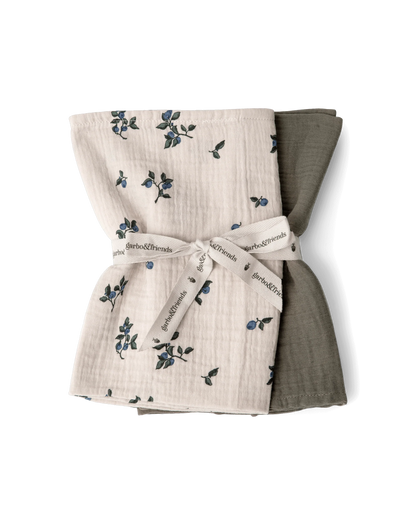 HYDROFIELE DOEK - SET VAN 2 BLUEBERRY