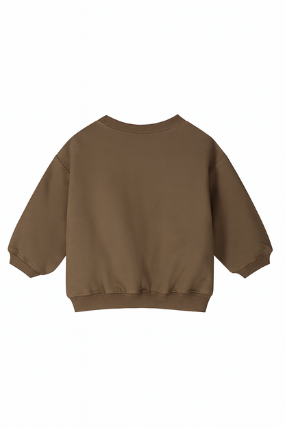 BABY DROPPED SHOULDER SWEATER - WOODY