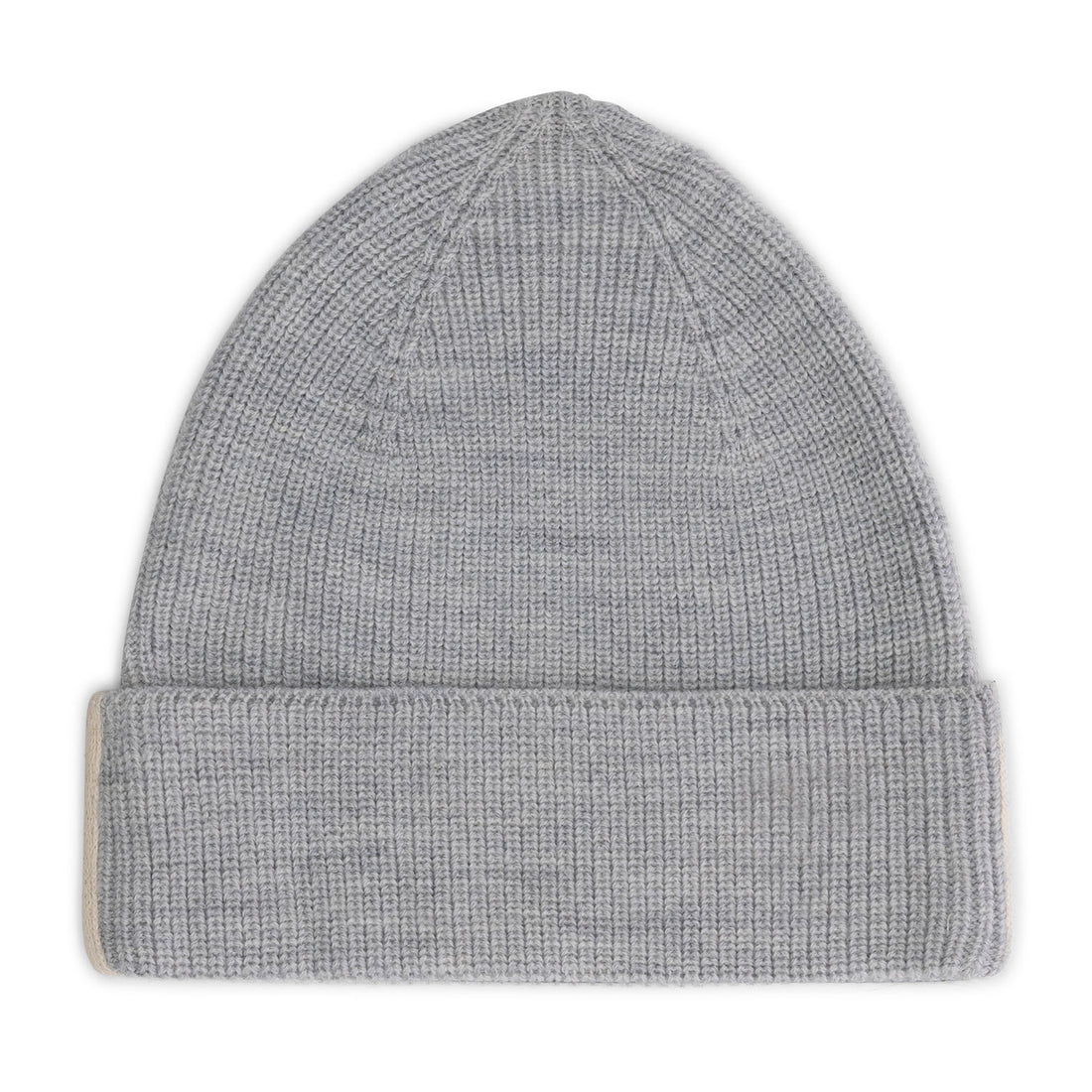 BABY KNITTED BEANIE - GREY MELANGE