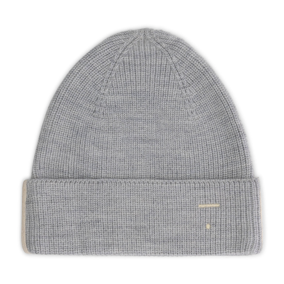 BABY KNITTED BEANIE - GREY MELANGE