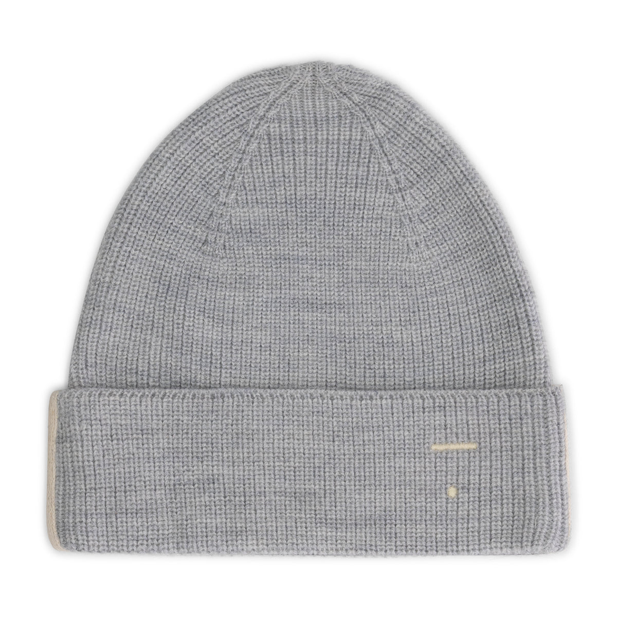 BABY KNITTED BEANIE - GREY MELANGE