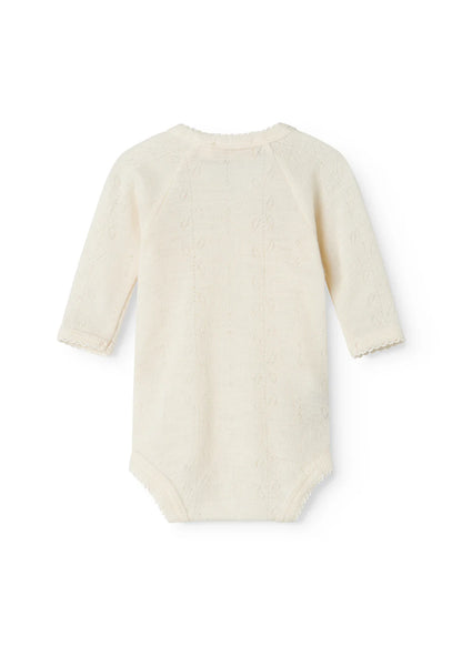 BELITA ROMPER WOOL POINTELLE - NATURAL
