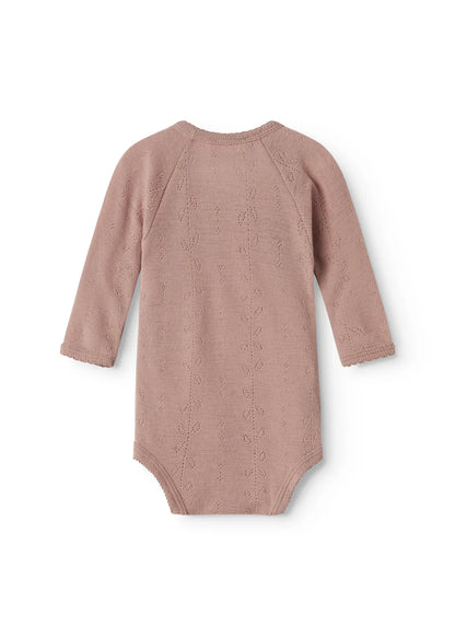 BELITA ROMPER WOOL POINTELLE - BURNT ROSE