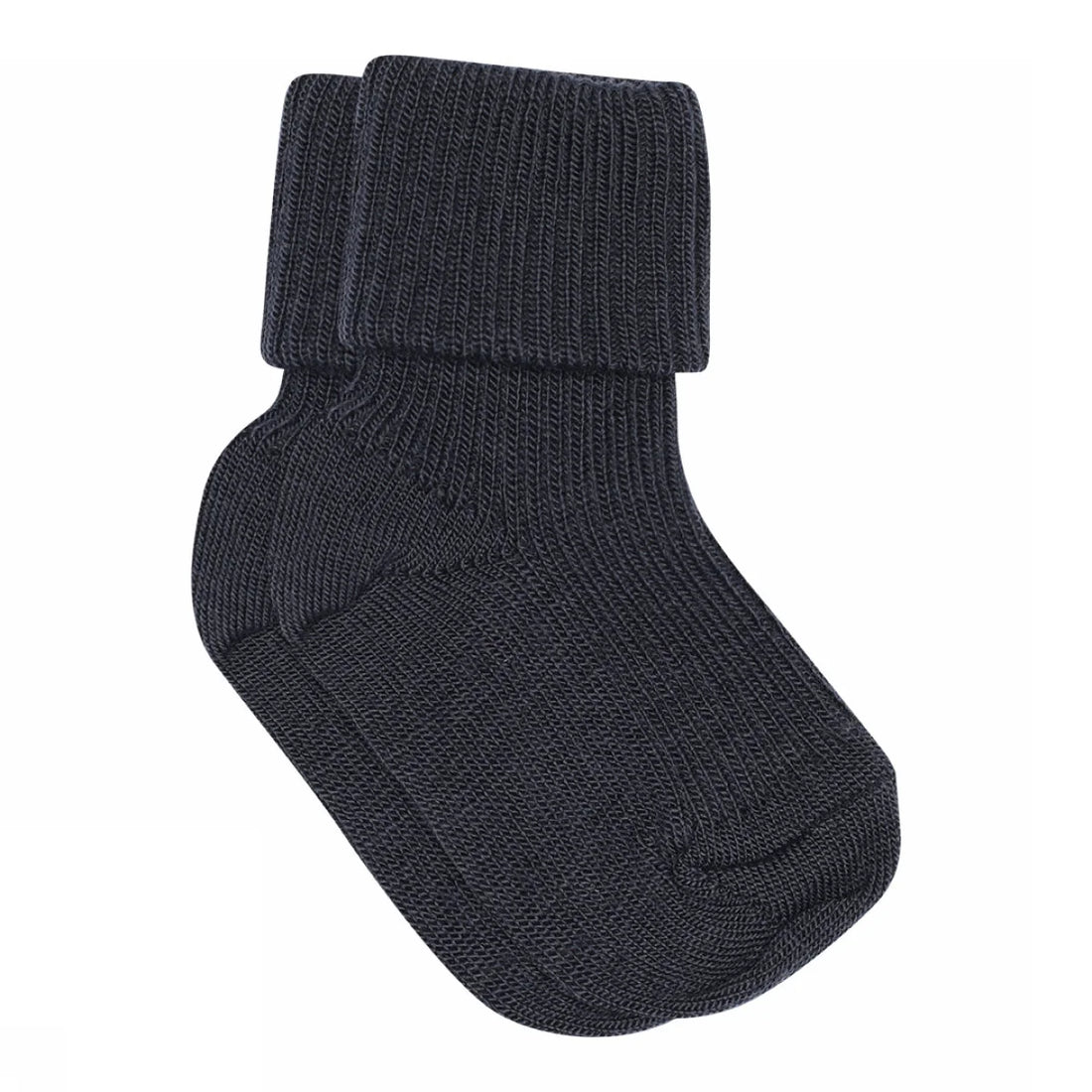 WOOL RIB BABY SOKJES - NAVY