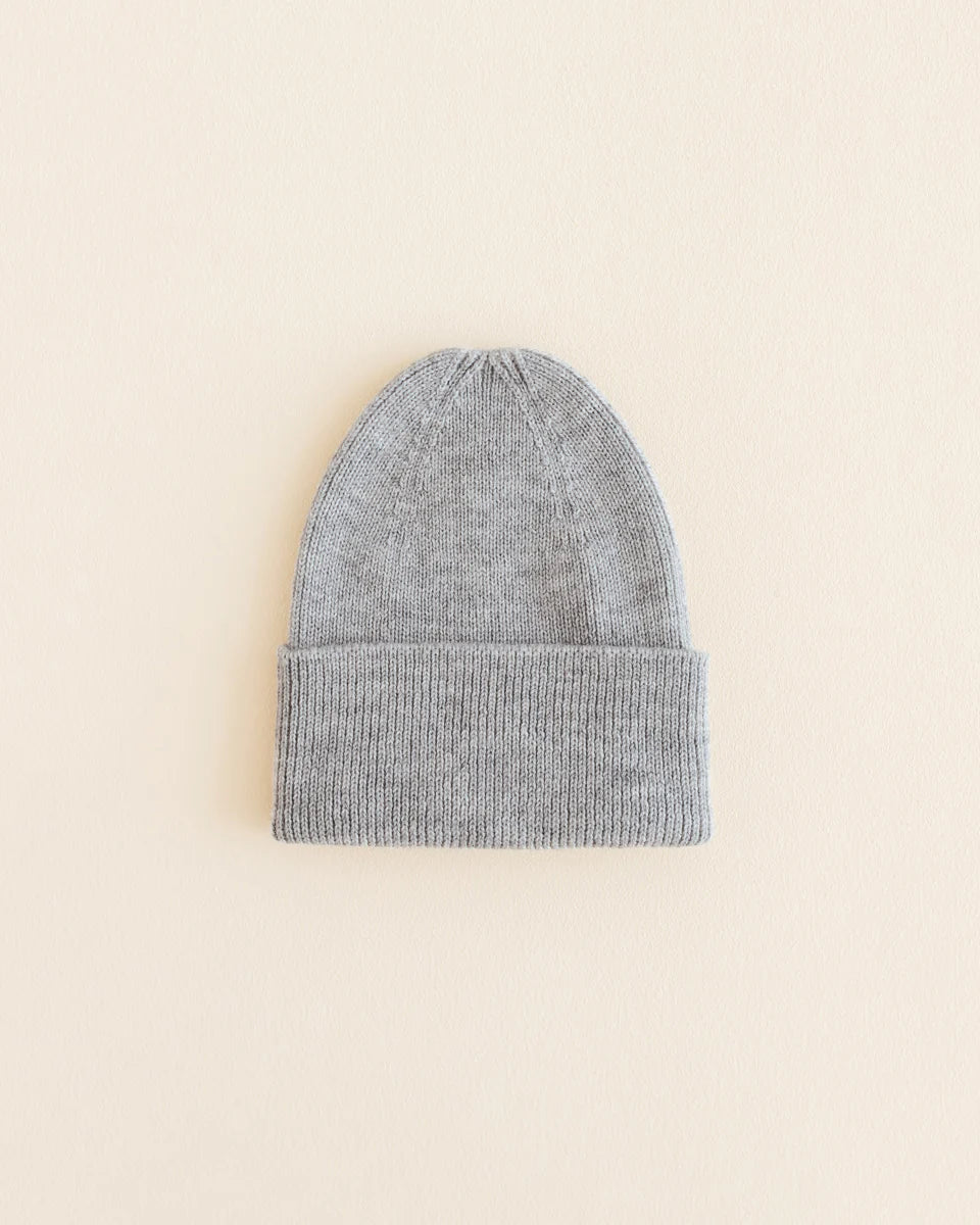 FONZIE NEWBORN BEANIE - GREY MELANGE