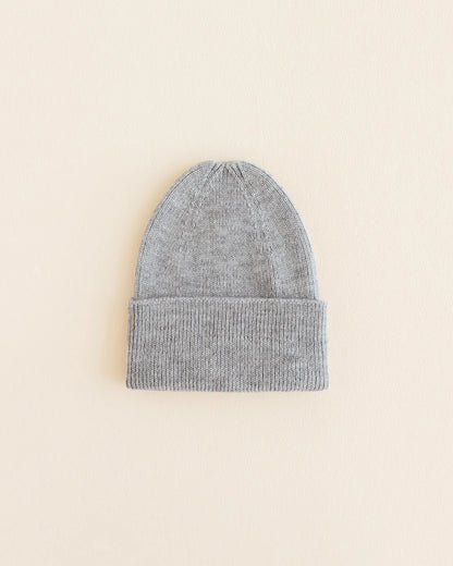 FONZIE NEWBORN BEANIE - GREY MELANGE
