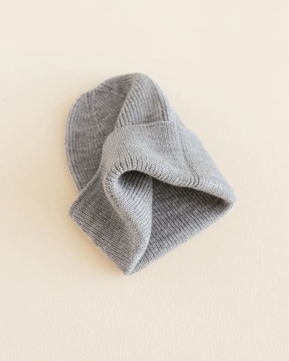 FONZIE NEWBORN BEANIE - GREY MELANGE