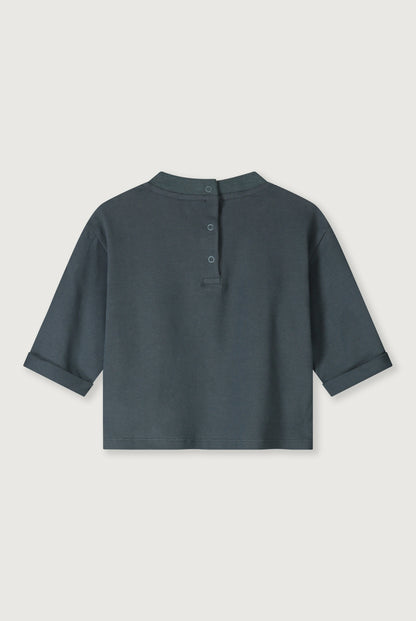 BABY L/S POCKET TSHIRT - BLUE GREY