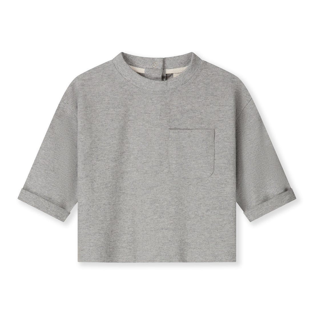 BABY L/S POCKET TSHIRT - GREY MELANGE