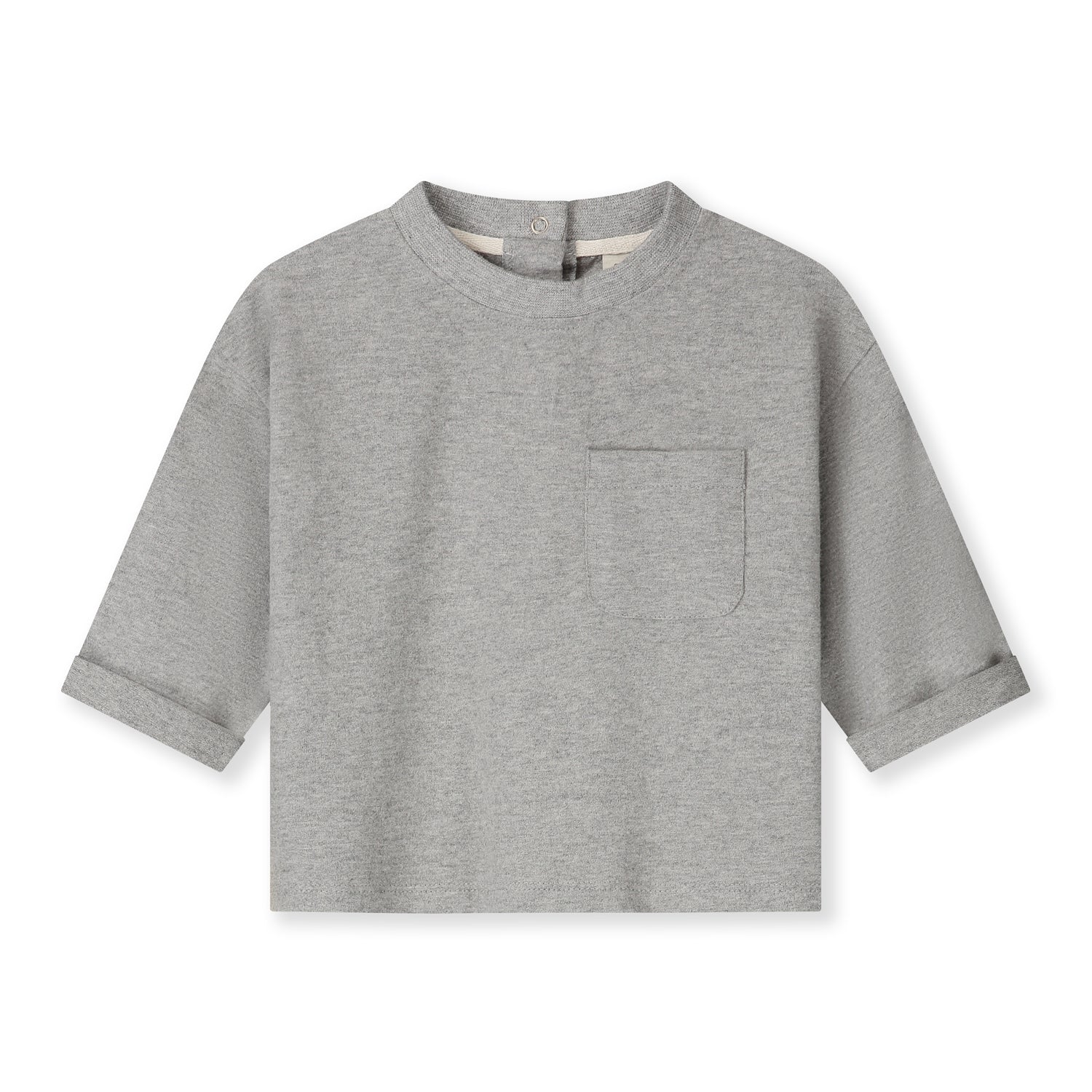 BABY L/S POCKET TSHIRT - GREY MELANGE