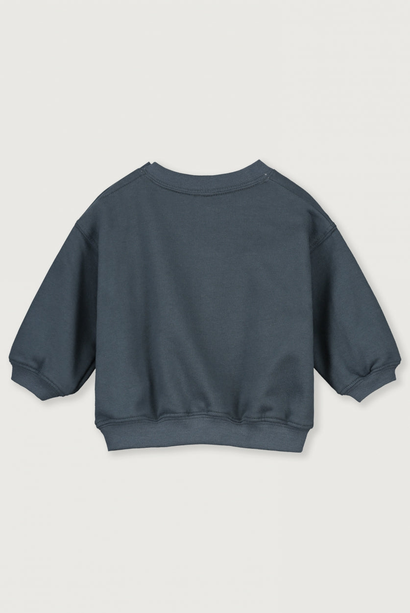 BABY DROPPED SHOULDER SWEATER - BLUE GREY