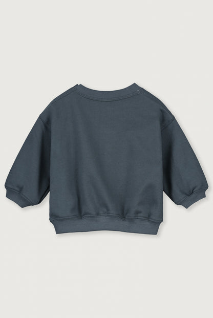 BABY DROPPED SHOULDER SWEATER - BLUE GREY