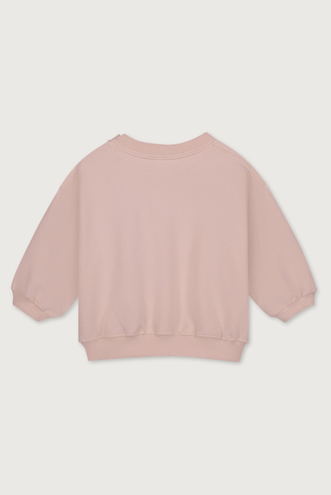 BABY DROPPED SHOULDER SWEATER - FADED PINK